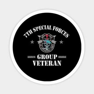 Proud US Army 7th Special Forces Group Veteran De Oppresso Liber SFG - Gift for Veterans Day 4th of July or Patriotic Memorial Day Magnet